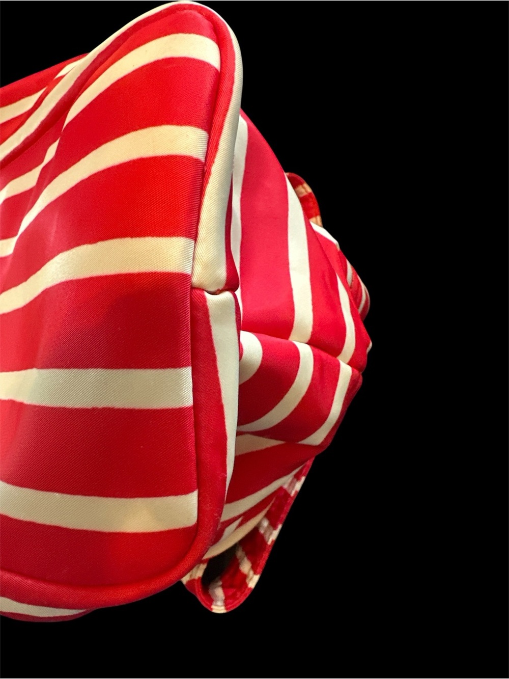 kate spade Red and White Striped Knot-Handle Tote - Picture 8 of 8
